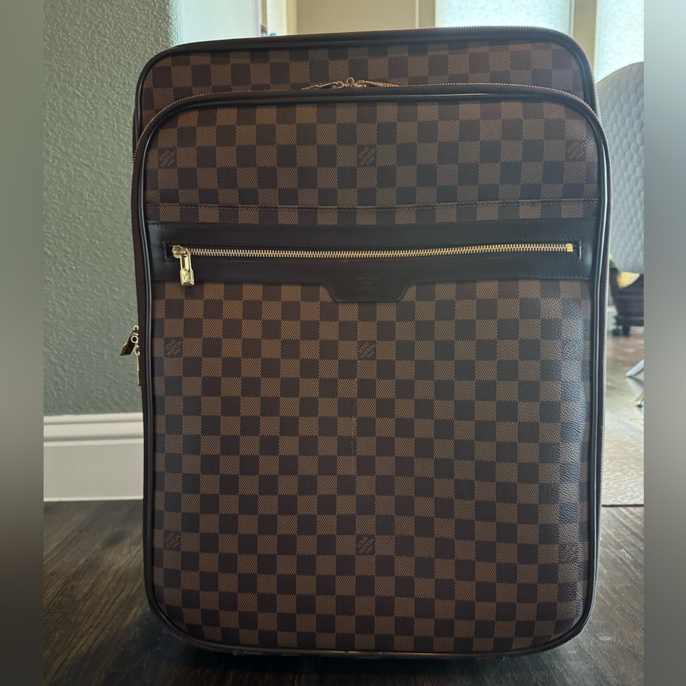 Louis Vuitton Pegase 55 Damier Ebene Rolling Carry-On Suitcase Cabin Luggage